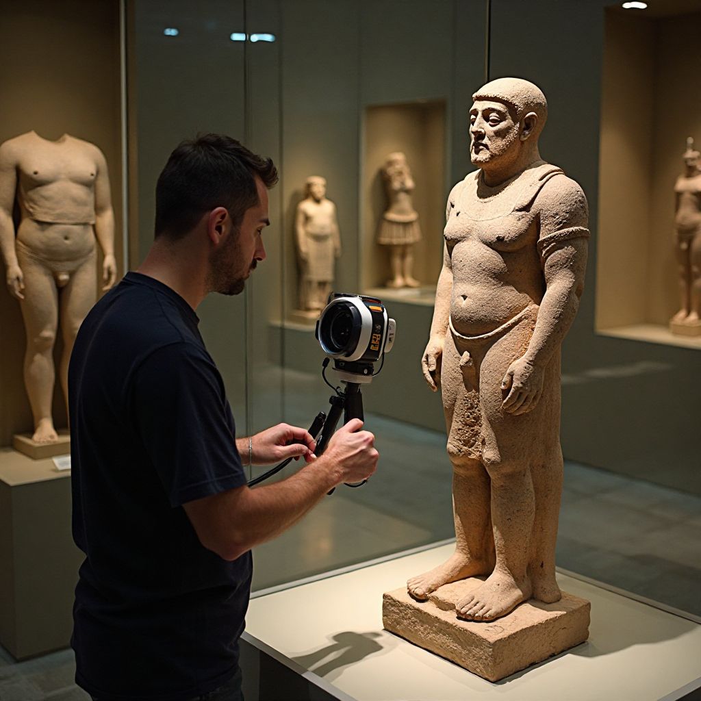 3D scanning of ancient statue