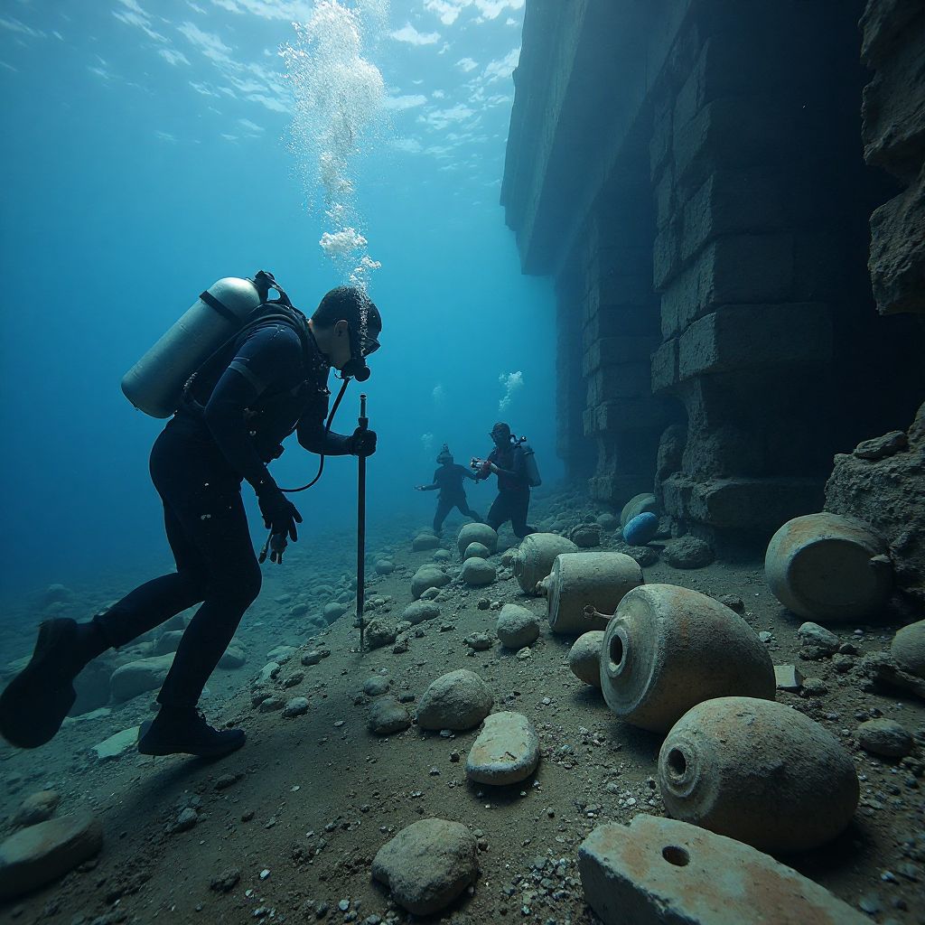 Underwater Excavation of Ancient Greek Harbor